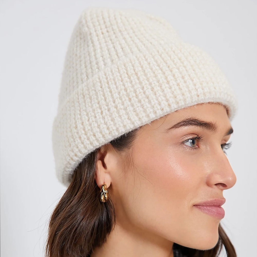 Hat Attack Cream Knit Beanie